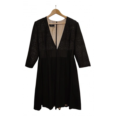 Pre-owned By Malene Birger Wool Mid-length Dress In Black