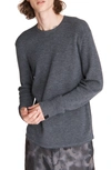 Rag & Bone Collin Merino Wool Sweater In Heather Dark Grey