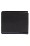 Pinoporte Mario Billfold Leather Wallet In Black/navy