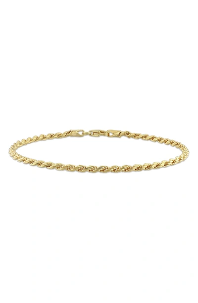 Delmar 18k Yellow Gold Plated Sterling Silver Twisted Rope Bracelet