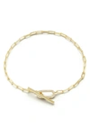 Glaze Jewelry Pave Cz Paperclip Link Bracelet In Yellow Gold