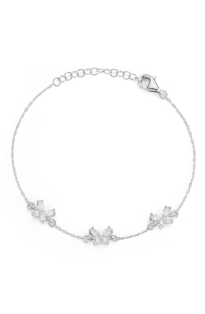Glaze Jewelry Cz Butterfly Bracelet In Silver