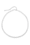 Glaze Jewelry Sterling Silver Link Choker Necklace In Silver