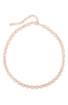 Glaze Jewelry Pave Cz Choker Necklace In Rose Gold