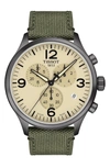 Tissot T-sport Xl Chonograph Nylon Strap Watch, 45mm In Green