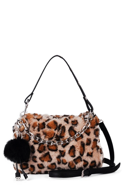 Most Wanted Usa Faux Fur Crossbody Bag In Leopard