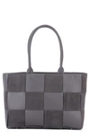Most Wanted Usa Woven Pu Tote Bag In Grey