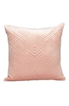 Parkland Collection Gaia Topstitched Throw Pillow In Pink
