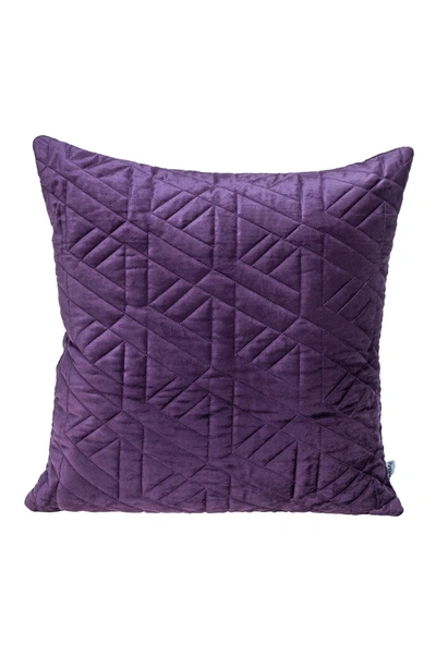 Parkland Collection Delta Topstitched Throw Pillow In Purple