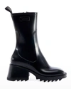 Chloé Chloe Women Black Rubber Ankle Boots In Black