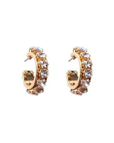 Mignonne Gavigan Wynnie Crystal Hoop Earrings In Gold