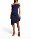 Milly Ally Cocktail Dress In Navy