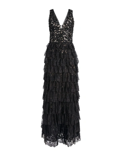 1920s fashion black dress 1920s Black Beaded Evelyn Flapper Dress main image 1