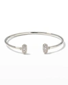Kendra Scott Grayson Crystal Cuff Bracelet In Rhodium