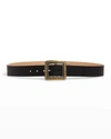 Streets Ahead Antique Square Studded Leather Belt In Ca Black Antique