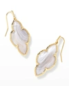 Kendra Scott Abbie Drop Earrings In Gray Banded Agate
