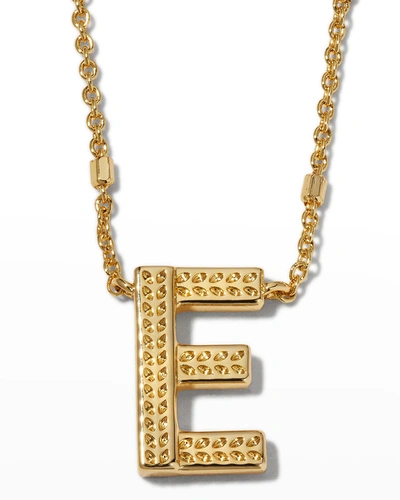 Kendra Scott Letter E Pendant Necklace In Gold Metal-e