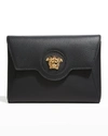Versace La Medusa Envelope Pouch Bag In Black