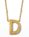 Kendra Scott Letter D Pendant Necklace In Gold Metal