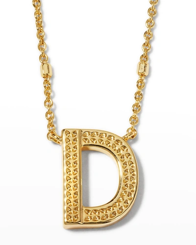 Kendra Scott Letter D Pendant Necklace In Gold Metal-d