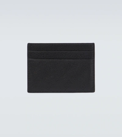 Balenciaga Logo-embossed Leather Cardholder In Black