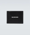 Balenciaga Black Cash Fold Wallet In Black/l White
