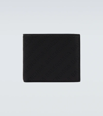 Balenciaga Leather Wallet In Black