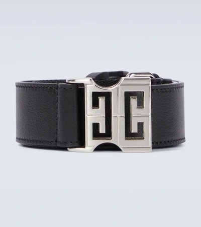 Givenchy 4g Leather Belt In Black