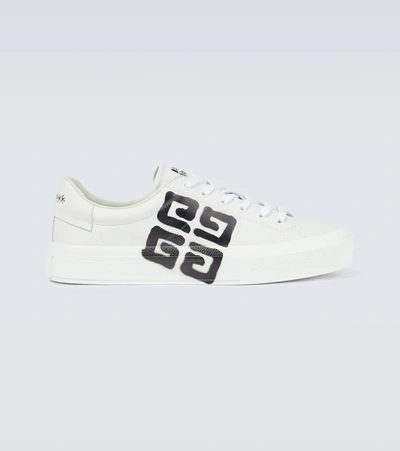Givenchy X Chito City Court Leather Sneakers In White/black