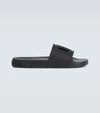 Dolce & Gabbana Black Cut-out Logo Sandals