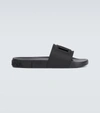 Dolce & Gabbana Black Sandals With Logo Detail