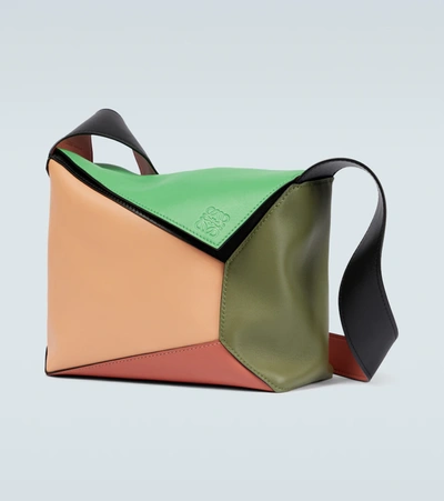 Loewe Puzzle' Large Calfskin Leather Hobo Bag In Multi-colour