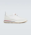 Thom Browne White Textile Tech Runner Sneakers In White