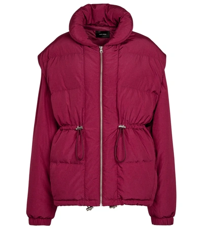 Isabel Marant Dalozia Convertible Puffer Jacket In Raspberry