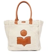 ISABEL MARANT YENKY SHEARLING AND LEATHER TOTE