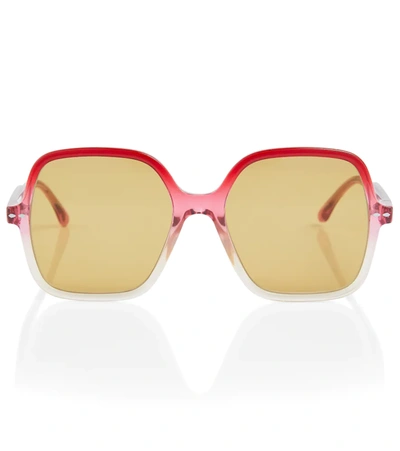 Isabel Marant Square Acetate Sunglasses In Multi
