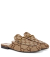 Gucci Princetown Gg Canvas Bit Loafer Mules In Cam.ebo/n.ace/bei.eb