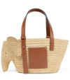 Loewe Women's Small Elephant Basket Bag In Natural/tan