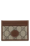 Gucci Logo Patch Monogram Print Cardholder