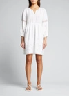 Tommy Bahama St. Lucia Split Neck Linen Blend Cover-up Dress In White