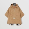 BURBERRY BURBERRY CHILDRENS REVERSIBLE BONDED NYLON AND CHECK COTTON PONCHO