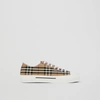 Burberry Women Vintage Check Cotton Sneakers In Archive Beige
