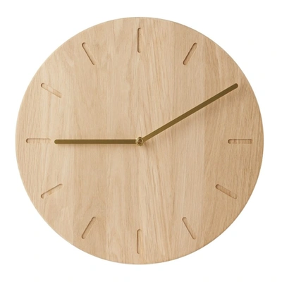 Applicata Watch:out Clock In Oak/brass