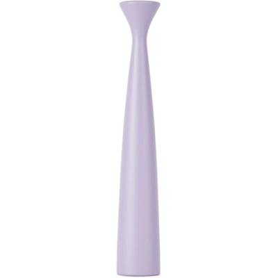Applicata Mauve Rose Candle Holder In Lavender