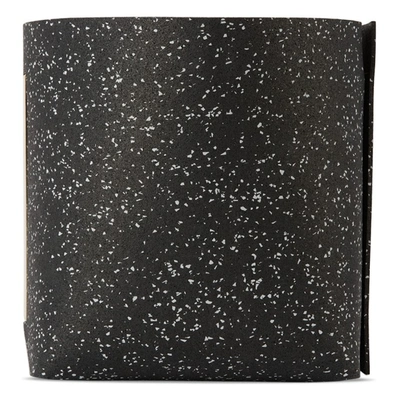 Slash Objects Black Brass Rubber Bin In Speckled Black