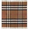 BURBERRY BROWN CHECK CASHMERE BLANKET