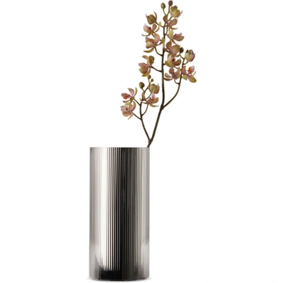 Georg Jensen Stainless Steel Large Bernadotte Vase In Silver