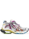 Balenciaga Runner Distressed Rubber And Mesh Sneakers In White