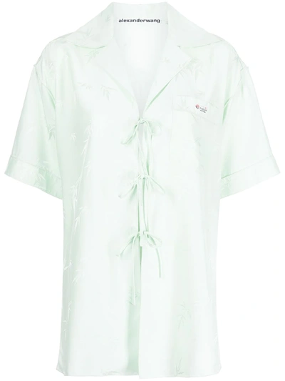 alexanderwang.t Blue Embroidered Pajama Shirt