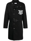 Honey Fucking Dijon Slogan-print Cotton Coat In Black